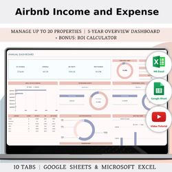 airbnb rental property management spreadsheet with excel and google sheets