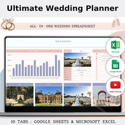 wedding planning spreadsheet template in excel & google sheets