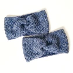 luxurious hand-knit merino wool & cashmere women's headband - soft, cozy, and stylish - shop now for a touch of elegance