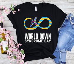 world down syndrome day awareness infinity symbol socks down right perfect warrior gift t-shirt
