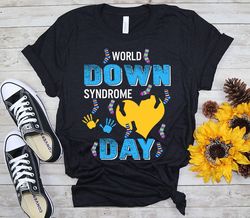 world down syndrome day awareness socks down right heart love family perfect gifts t-shirt