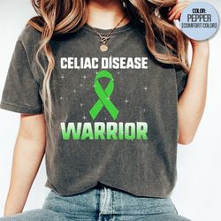 celiac disease shirt, autoimmune disease, celiac disease warrior tee, celiac disease awareness, gluten intolerance, gree