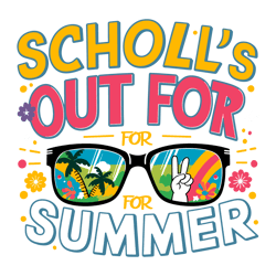 schools out for summer glasses svg digital download