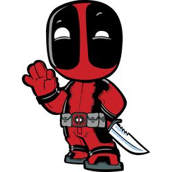 hi deadpool character svg instant download