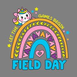 let the games begin field day rainbow svg