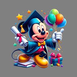 disney mickey graduation balloons png digital download files