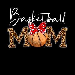 leopard basketball mom bow tie png digital download files