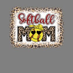 softball mom leopard baseball png digital download files