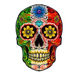 floral skull cinco de mayo png digital download files