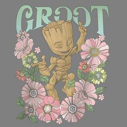 marvel guardians of the galaxy groot floral dance png