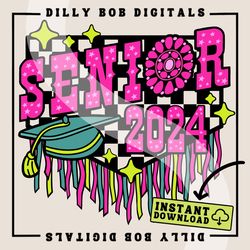 senior 2024 png digital download | checkered background | graduation | high school | college senior sublimation design |