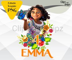 encanto birthday png, mirabel birthday shirt iron on, encanto cake topper, mirabel birthday shirt, mirabel png, easily e