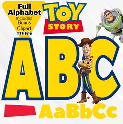 toy story alphabet, toy story font, toy story png clipart, toy story birthday numbers, toy story letters for invitations