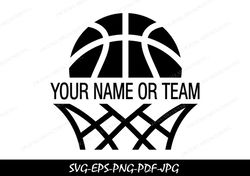 basketball hoop frame svg files,basketball monogram cut files,basketball split name frame vector, basketball team