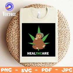 cannabis sloth healthcare svg, trending svg, weed svg, cannabis svg, marijuana svg, weed stoner svg, stoner svg, smoking