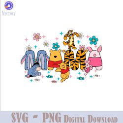 honey bear disney mama pooh friends svg