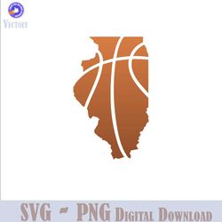 illinois basketball svg file -commercial & personal use- vector art svg for cricut,silhouette cameo,iron on vinyl desig