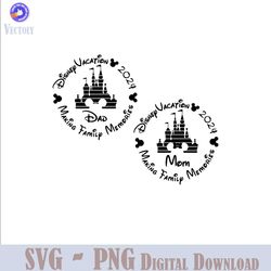 bundle magical kingdom family vacation 2024 svg, family trip svg, vacay mode svg, svg, png files for cricut sublimation