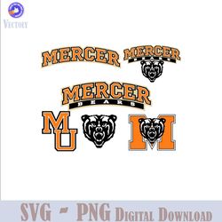 mercer university svg, bears svg, college, basketball,