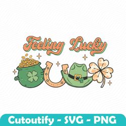 feeling lucky pot of gold cowboy hat svg