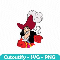 captain hook svg, peter pan svg, disneyland ears svg, files for cricut, instant download, cricut, clip art and im