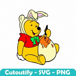 funny winnie the pooh easter eggs svg