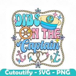 retro dibs on the captain vacation svg