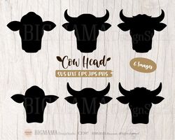 cow head svg,dxf,bull head,cow horn,cut file,cow face,cow shape,cattle,fram,animal,png,cricut,silhouette,clipart,instant