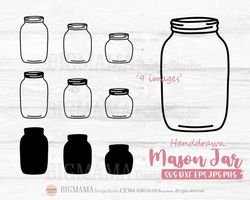 59mason jars svg,mason bottle,glass jars,monogram frame,vase,name,outline,jars clipart,dxf,png,cricut,silhouette,instant