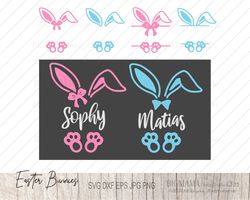5Easter bunnies SVG,Bunnies T-shirt,Bunny sign,DXF,Boy,Girl,Baby,Kids,Birthday,Cricut,Silhouette,Digital,Commercial use,