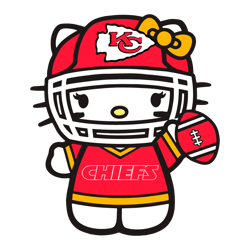 -kitty kawaii sports chiefs football svg digital download