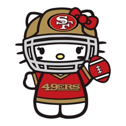 -kitty kawaii sports 49ers football svg digital download