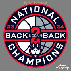 circle national champions uconn huskies back 2 back svg