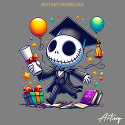 funny jack skellington graduation png digital download files