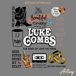 country music luke combs tracklist png digital download files