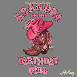 grandpa of the birthday girl png digital download files