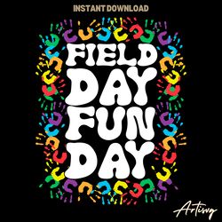 field day fun day colorful hands svg digital download files