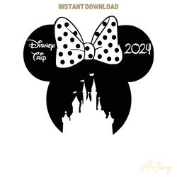 minnie mouse head disney trip 2024 png digital download files