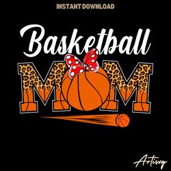 basketball mom leopard softball png digital download files