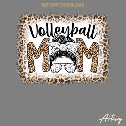 leopard volleyball mom sports mama png digital download files