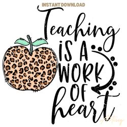 retro teaching is a work of heart png digital download files