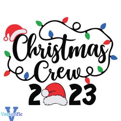 christmas crew 2023 santa hat svg