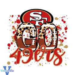 go 49ers leopard pattern svg