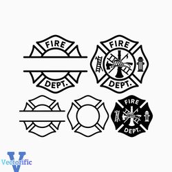fire department svg, firefighter svg, fireman svg, fire rescue svg, fire axe svg, maltese cross svg, fire dept cut files