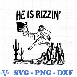 he is rizzin funny jesus basketball svg