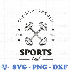 crying at the gym sports club ttpd svg