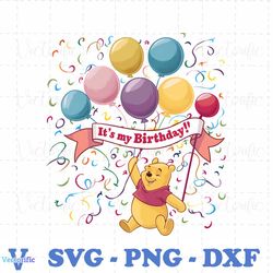 groovy winnie the pooh its my birthday png
