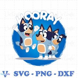 hooray bluey dog cartoon character png