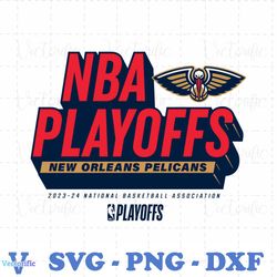 2024 nba playoffs new orleans pelicans logo svg