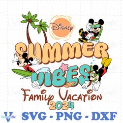 summer vibes family vacation 2024 svg